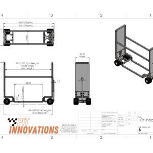 Modular Cart Chassis, Tire Cart, Pit Cart, Tool Cart, Cart Drawing, Pit Innovations